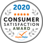 Premio a la satisfacción del consumidor de Dealer Rater 2020 en MD, VA y DC - Easterns Automotive