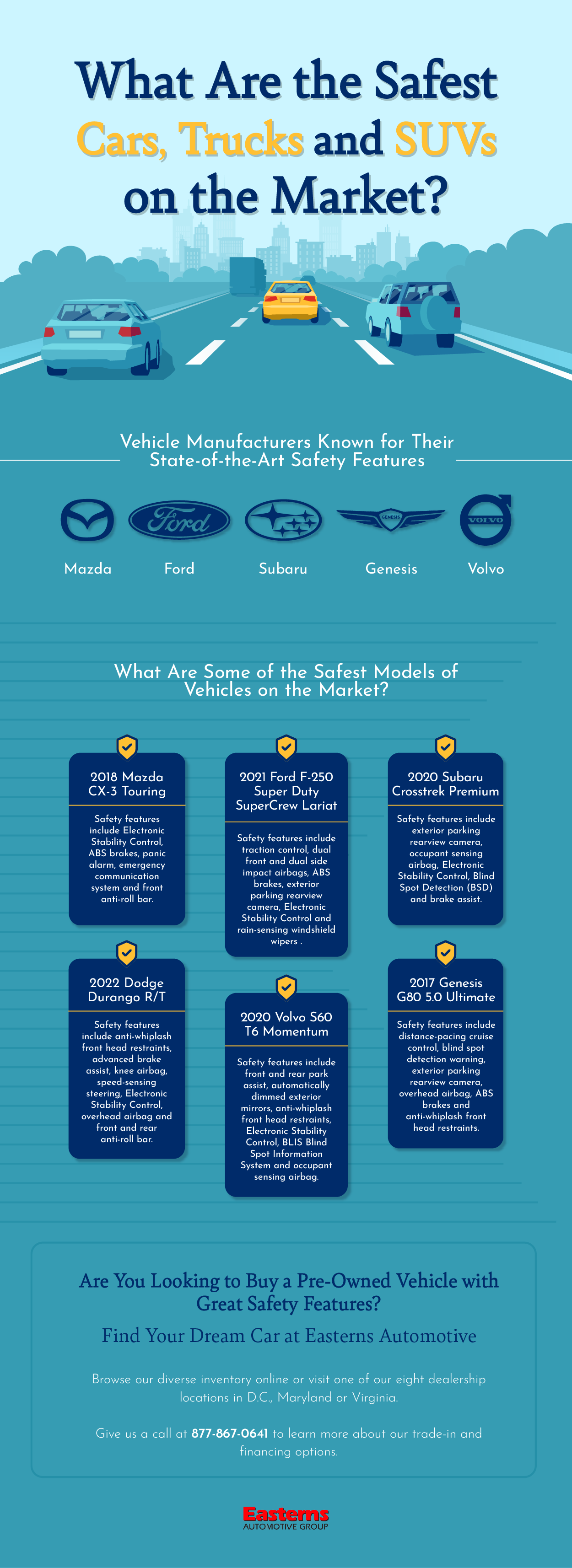 Autos, camionetas y SUV más seguros